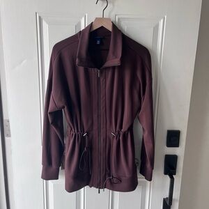 Women's Zip-Front Drawstring Jacket - Brown